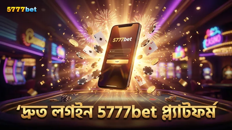 5777bet প্ল্যাটফর্মে দ্রুত লগইন ও খেলার সুবিধা।