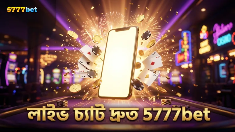 লাইভ চ্যাটে গড়ে ১৫ সেকেন্ডে 5777bet সাড়া দেয়।
