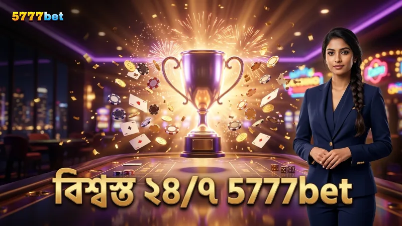 ২৪/৭ সাপোর্টে দ্রুত সমস্যা সমাধানে 5777bet নির্ভরযোগ্য।